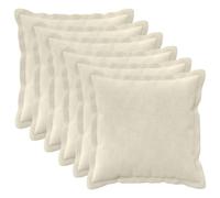 vidaXL Cushion with Pillow HOUTEN 6 pcs Cream Microfiber Fleece