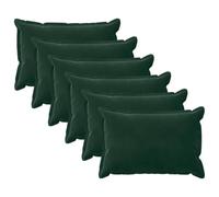 vidaXL Cushion with Pillow HOUTEN 6 pcs Dark Green Velvet