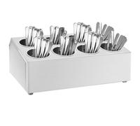 vidaXL Cutlery Holder 8 Grids Rectangular Stainless Steel