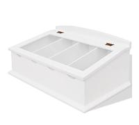 vidaXL Cutlery Tray/Jewelry Chest- MDF Cutlery Storage, Baroque Style Home Decor, White