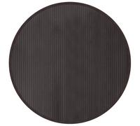 vidaXL Dark Brown Bamboo Rug - 100cm Diameter Round Floor Mat for Living Room, Hallway | Modern, Water-Resistant Carpet Runner with Anti-Slip Backing