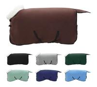 vidaXL Dark Brown Fleece Horse Blanket 115 cm Modern Riding Gear Warm Blanket Weatherproof Adjustable Fleece Stable