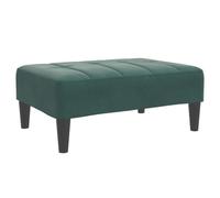 vidaXL dark green velvet footstool/ottoman footrest with plywood frame for living room/bedroom/lounge - compact 77x55x31 cm design
