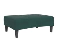 vidaXL dark green velvet footstool ottoman - versatile lounge stool for living room/bedroom - compact design 77x55x31 cm, plywood frame