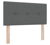 vidaXL Dark Grey Contemporary Low Headboard | Adjustable Height | Stylish Design | Wood and Fabric Construction Single Beds | Ideal Decorative Support for Bedroom