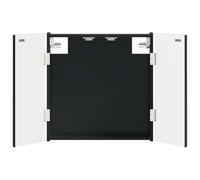vidaXL Dartboard Cabinet ALKMAAR Black 52.5 x 10.5 x 53.5 cm, Modern, Moisture-Resistant Dartboard Cabinet, Indoor Game Storage, Wall-Mounted, Space-Saving, Compact, Engineered Wood