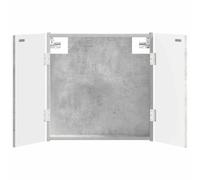 vidaXL Dartboard Cabinet ALKMAAR Concrete Grey 52.5 x 10.5 x 53.5 cm, Modern, Moisture-Resistant Dartboard Cabinet, Indoor Game Storage, Wall-Mounted, Space-Saving, Compact, Engineered Wood