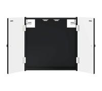 vidaXL Dartboard Cabinet BREDA Black 52.5 x 10.5 x 53.5 cm, Modern, Moisture-Resistant Dartboard Cabinet, Space-Saving Storage Solution for Indoor Game Room, Stylish Accessory Holder