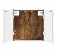 vidaXL Dartboard Cabinet DELFT Smoked Oak 52.5 x 10.5 x 53.5 cm, Modern, Moisture-Resistant Dartboard Cabinet, Space-Saving Indoor Game Accessory, Engineered Wood Storage Solution