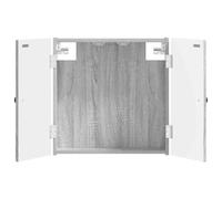 vidaXL Dartboard Cabinet EDE Grey Sonoma 52.5 x 10.5 x 53.5 cm, Modern, Moisture-Resistant Dartboard Cabinet, Space-Saving Storage for Indoor Games, Stylish Organizer with Reversible Door