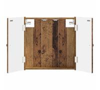 vidaXL Dartboard Cabinet EDE Old Wood 52.5 x 10.5 x 53.5 cm, Modern, Moisture-Resistant Dartboard Cabinet, Space-Saving Storage for Indoor Games, Stylish Organizer with Reversible Door