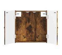 vidaXL Dartboard Cabinet EDE Smoked Oak 52.5 x 10.5 x 53.5 cm, Modern, Moisture-Resistant Dartboard Cabinet, Space-Saving Storage for Indoor Games, Stylish Organizer with Reversible Door