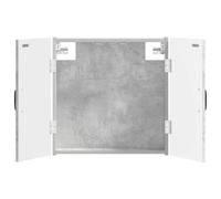 vidaXL Dartboard Cabinet HAARLEM Concrete Grey 52.5 x 10.5 x 53.5 cm, Modern, Moisture-Resistant Dartboard Cabinet, Space-Saving Storage for Indoor Game Room, Reversible Door Organizer