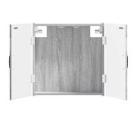 vidaXL Dartboard Cabinet HAARLEM Grey Sonoma 52.5 x 10.5 x 53.5 cm, Modern, Moisture-Resistant Dartboard Cabinet, Space-Saving Storage for Indoor Game Room, Reversible Door Organizer