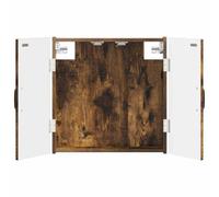 vidaXL Dartboard Cabinet HAARLEM Smoked Oak 52.5 x 10.5 x 53.5 cm, Modern, Moisture-Resistant Dartboard Cabinet, Space-Saving Storage for Indoor Game Room, Reversible Door Organizer