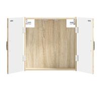 vidaXL Dartboard Cabinet HAARLEM Sonoma Oak 52.5 x 10.5 x 53.5 cm, Modern, Moisture-Resistant Dartboard Cabinet, Space-Saving Storage for Indoor Game Room, Reversible Door Organizer