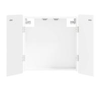 vidaXL Dartboard Cabinet ZWOLLE High Gloss White 52.5 x 10.5 x 57.5 cm, Modern, Moisture-Resistant Dartboard Cabinet, Indoor Game Storage, Space-Saving Organizer, Engineered Wood, Compact Design