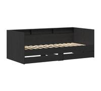 vidaXL Day Bed with Drawer Grey 90 x 200 cm Engineered Wood, Modern Bedroom Bed,