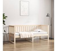 vidaXL Day Bed without Mattress 75x190 cm Small Single Solid Wood Pine