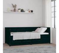 Vidaxl Day Bed Without Mattress Black 80X200 Cm Solid Wood Pine