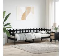 (black, 80 x 200 cm) vidaXL Day Bed Bedroom Sofa Bed Guest Bed Frame Daybed Couch Solid Wood Pine