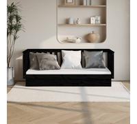 (Black, 90 x 190 cm) vidaXL Solid Wood Pine Day Bed Wooden Sofa Occasional Bed Multi Colours/Sizes