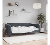 vidaXL Day Bed without Mattress Dark Grey 90x190 cm Single Velvet