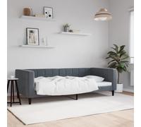 vidaXL Day Bed without Mattress Dark Grey 90x190 cm Single Velvet