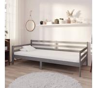 vidaXL Day Bed without Mattress Grey Solid Wood Pine 90x200cm