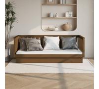 (Honey brown, 80 x 200 cm) vidaXL Solid Wood Pine Day Bed Wooden Sofa Occasional Bed Multi Colours/Sizes