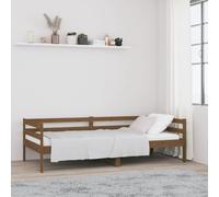 Solid Pinewood Pull-out Day Bed Wooden Sleepover Sofa Bed Multi Colours vidaXL