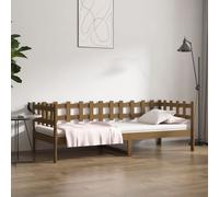 Vidaxl Day Bed Honey Brown 90X200 Cm Solid Wood Pine, Brown