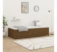 (Honey brown, 90 x 200 cm) vidaXL Day Bed Wooden Sofa Bed Sleeper Sofa Occasional Bed Solid Wood Pine