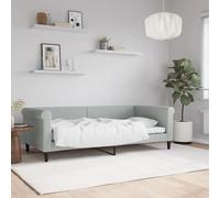 vidaXL Day Bed without Mattress Light Grey 90x190 cm Single Velvet