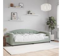 vidaXL Day Bed without Mattress Light Grey 90x190 cm Single Velvet