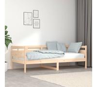 vidaXL Day Bed Solid Wood Pine 90X190 Cm, Brown