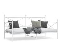 vidaXL Day Bed without Mattress White 100x190 cm Steel