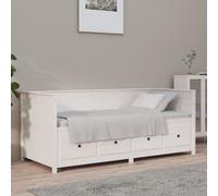 Vidaxl Day Bed Without Mattress White 75X190 Cm Small Single Solid Wood Pine