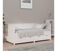 Vidaxl Day Bed Without Mattress White 90X190 Cm Single Solid Wood Pine