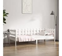vidaXL Day Bed without Mattress White 90x190 cm Single Solid Wood Pine