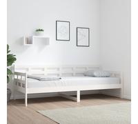vidaXL Day Bed White Solid Wood Pine 80X200 cm, White