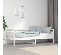 vidaXL Day Bed White Solid Wood Pine 80x200 cm (820303), White