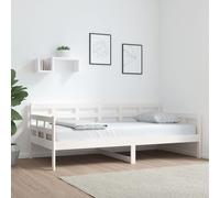 vidaXL Day Bed without Mattress White Solid Wood Pine 90x190 cm Single