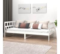 vidaXL Day Bed without Mattress White Solid Wood Pine 90x200 cm