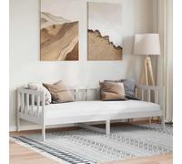 Vidaxl Day Bed Without Mattress White Solid Wood Pine 90X200Cm Day Beds