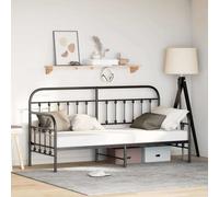 vidaXL Daybed Frame Black 75 x 190 cm Powder-Coated Steel