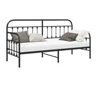 vidaXL Daybed Frame with Headboard Black 80 x 200 cm Steel