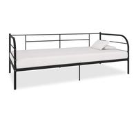 vidaXL Daybed Frame Black Metal 90x200cm Bedroom Dorm Guest Room Furniture