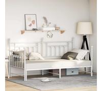 vidaXL Daybed Frame White 100 x 190 cm Steel