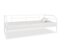 vidaXL Daybed Frame White Metal 90x200cm Bedroom Dorm Guest Room Furniture